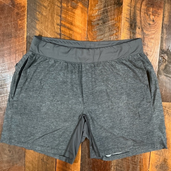 Lululemon Men’s Gray Training Shorts Lined Drawstring Size M - Picture 2 of 9